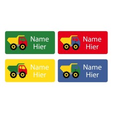 Dump Truck Rectangle Name Labels - German