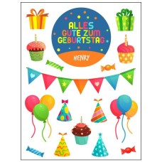 Sticker-Set „Happy Birthday“ - DE