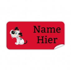 Dog Rectangle Name Label