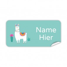 Llama Rectangle Name Label