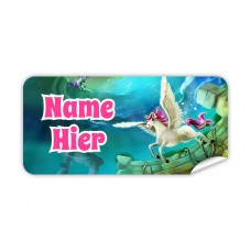 Magical Unicorn Rectangle Name Label