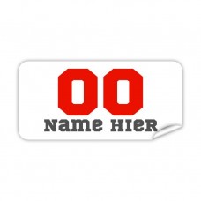 Sports Number Rectangle Name Label