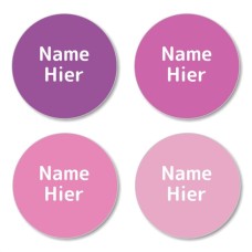 Pinks Shoe Dot Labels - German