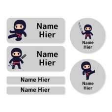 Gemischte Namensetiketten „Ninja“ - DE
