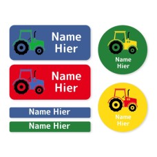Gemischte Namensetiketten „Traktoren“ - DE