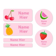 Gemischte Namensetiketten „Früchte“ - DE