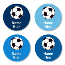 DE - Soccer Ball Round Name Label