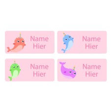 Narwhal Rectangle Name Labels - German