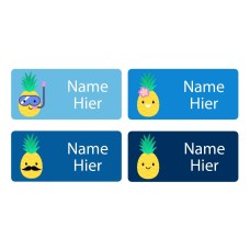 Pineapple Rectangle Name Labels - German