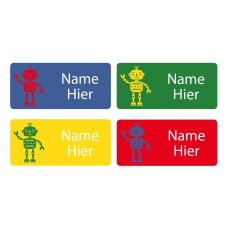 Robot Rectangle Name Labels - German