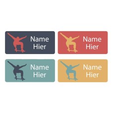 Skater Rectangle Name Labels - German