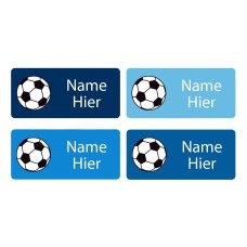 Soccer Ball Rectangle Name Labels - German
