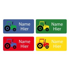 Tractor Rectangle Name Labels - German