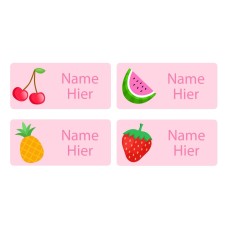 Fruit Rectangle Name Labels - German