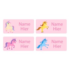 Unicorn Rectangle Name Labels - German